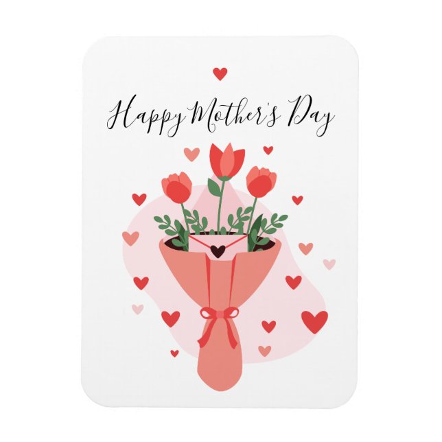 Minimal Elegant Mother's Day Card Magnet (Vertikal)