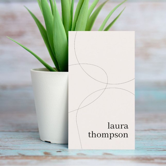 Minimal Elegant: Naturligt Linjer konsult Visitkort (Skapare uppladdad)