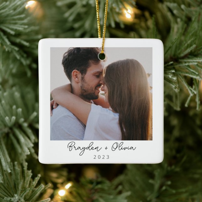 Minimal Elegant - nylyft fotopul Julgransprydnad Keramik (Träd)