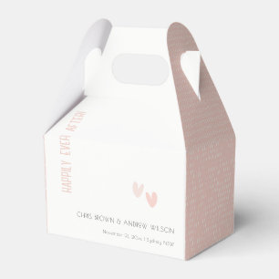 Minimal Elegant Pastel Dusky Rosa Hearts Bröllop Presentaskar