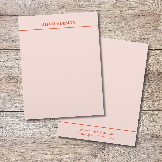 Minimal Elegant Pastel Line Brevhuvud (Skapare uppladdad)