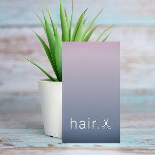 Minimal Elegant Pastel White Scissors Hairstylist Visitkort