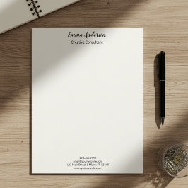 Minimal Elegant Professional Brevhuvud