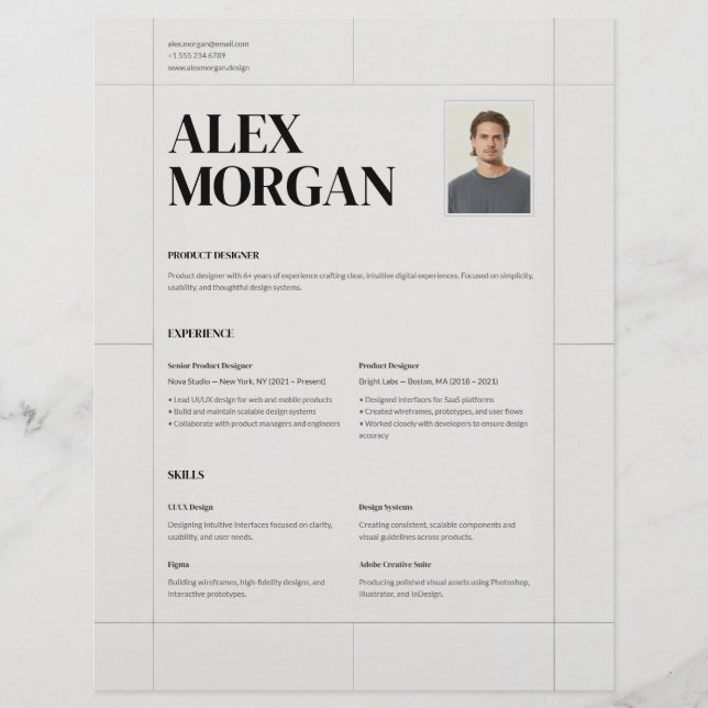 Minimal Elegant Professional Corporate Resume CV (Framsida)