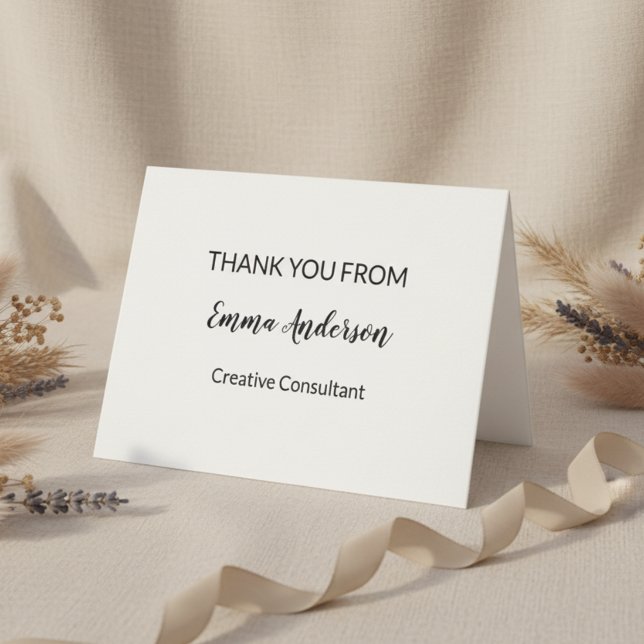 Minimal Elegant Professional  Tack Kort (Skapare uppladdad)