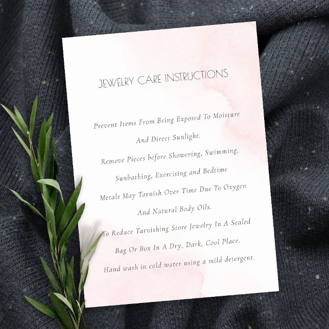 Minimal Elegant  Rosa Vattentärsfärgad judiskvätt Visitkort (Skapare uppladdad)