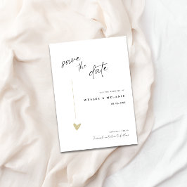 Minimal Elegant Save The Date Invitation Inbjudningar