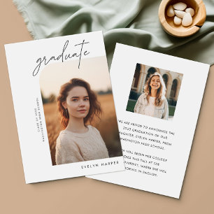 Minimal Elegant Script College 2 Photo Studenten Meddelande