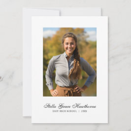 Minimal Elegant Script Photo Graduation Meddelande