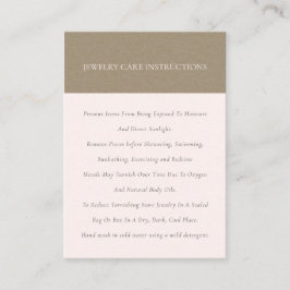 Minimal Elegant Soft Kraft Judervård Visitkort