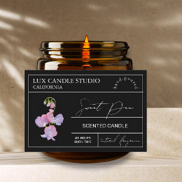 Minimal Elegant Söt Pea Candle Burk-etikett Mat Etiketter
