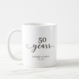 Minimal Elegant under 50 år bröllop Kaffemugg