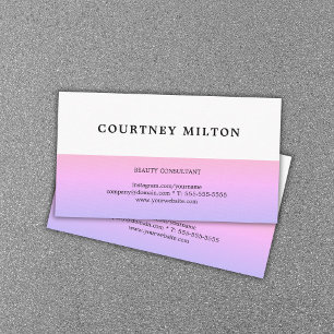 Minimal Elegant Vit Blek Rosa Consultant Visitkort