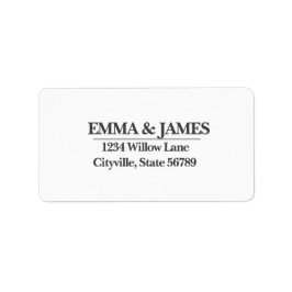Minimal Elegant Wedding Address Labels – Ivory Mar Adressetikett