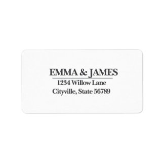 Minimal Elegant Wedding Address Labels – Ivory Mar Adressetikett