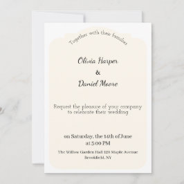 Minimal Elegant Wedding Invitation Inbjudningar