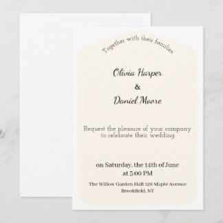Minimal Elegant Wedding Invitation Inbjudningar