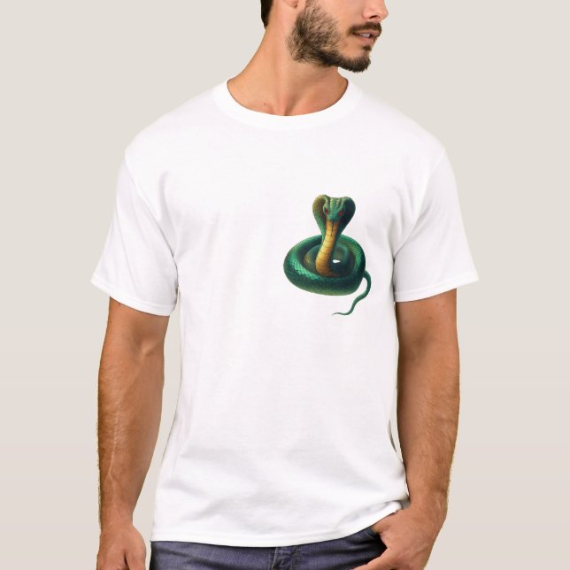 Minimal Emerald Cobra Logotyp T-Shirt - Diskret se (Framsida)