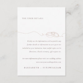Minimal enkel Bröllop Ringar |  Bröllop Info Tilläggskort