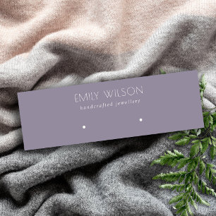 Minimal enkel Dusky Lilac Lila Necklace Visning Mini Visitkort