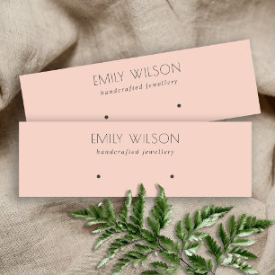 Minimal enkel Dusky Ro Rosa Earring Visning Mini Visitkort