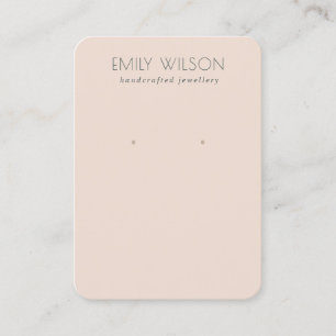 Minimal enkel Dusky Rosa Earring Visning Visitkort