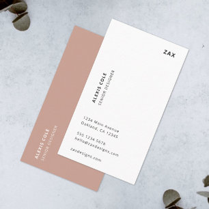 Minimal enkel Dusky Rosa Feminine Soft Visitkort