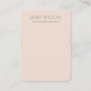 Minimal enkel Dusky  Rosa Necklace-Visning Visitkort