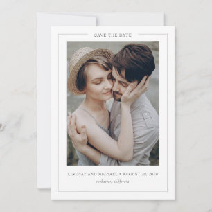 Minimal enkel Elegant Modern Spara datumfoto Datumet
