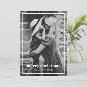 Minimal enkel fotomåltid, Elegant jul Julkort