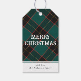 Minimal enkel Grönt Buffalo Play God jul Presentetikett