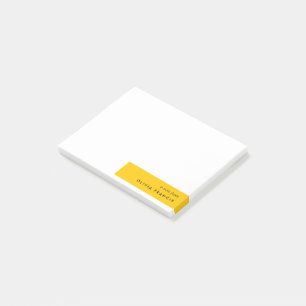 Minimal enkel Gult för trendig med fetstil Post-it Block