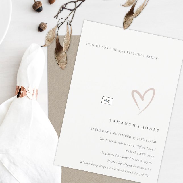 Minimal enkel  hjärna oavsett ålder Födelsedag Inb Tack Kort (Skapare uppladdad)