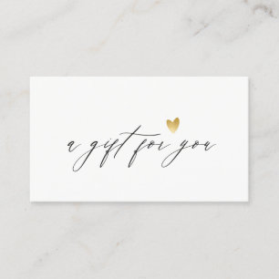 Minimal enkel Logotyp för av Guld-hjärta Visitkort