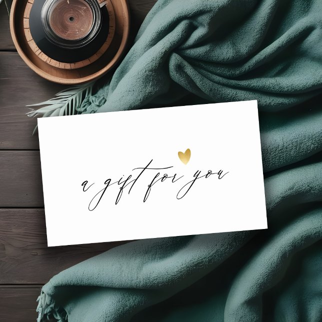 Minimal enkel Logotyp för  av Guld-hjärta Visitkort (Skapare uppladdad)