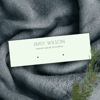 Minimal, enkel, mjuk, Grönt, Visning för väckning  Mini Visitkort