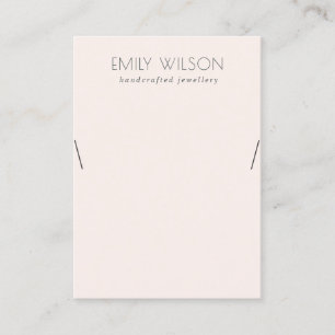 Minimal enkel mjuk Rosa Necklace-Visning Visitkort