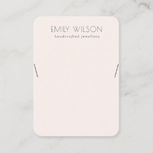 Minimal enkel mjuk Rosa Necklace-Visning Visitkort