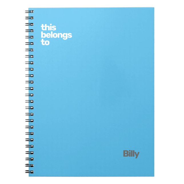 minimal enkel modern blå anteckningsbok (Framsidan)