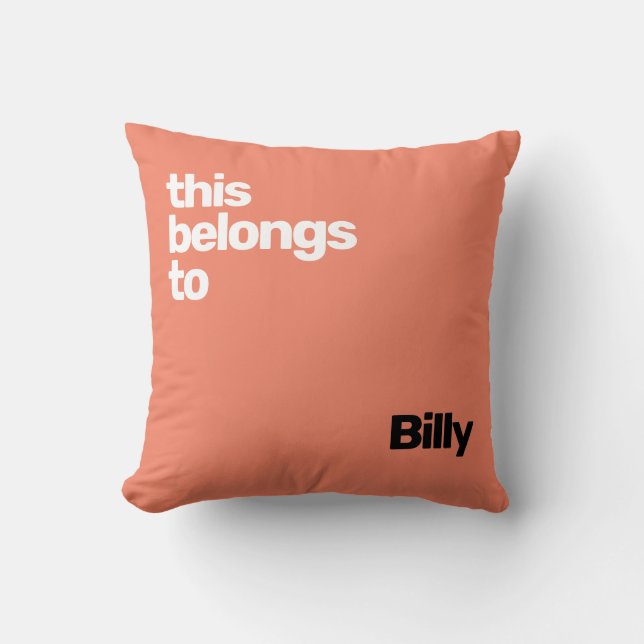 minimal enkel modern blå kudde (Framsida)