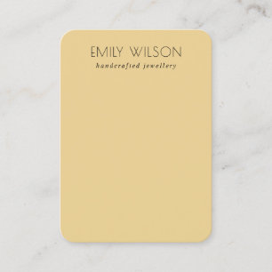 Minimal enkel Ochre-Gult, tom judisk Visning Visitkort