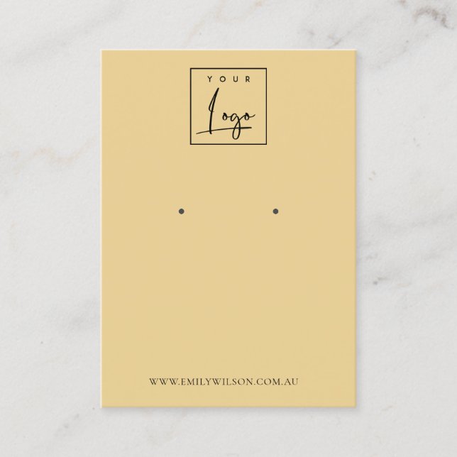 Minimal enkel Ochre-Gult, Visning för avläsning Visitkort (Framsida)