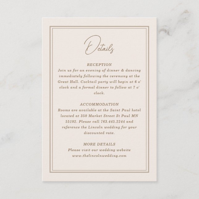 Minimal enkel Ornate Ram Tilläggskort (Framsida)