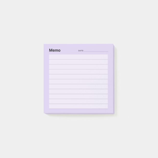 Minimal enkel PM-rad Post-it Block (Framsida)