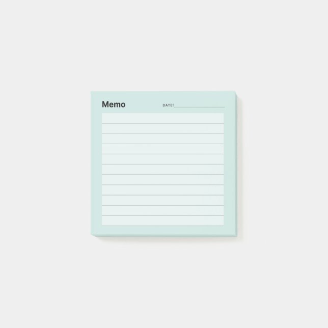 Minimal enkel PM-rad Post-it Block (Framsida)