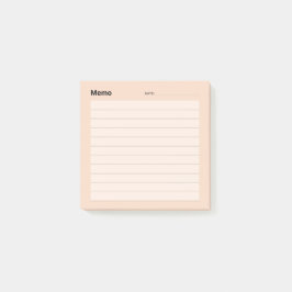 Minimal enkel PM-rad Post-it Block