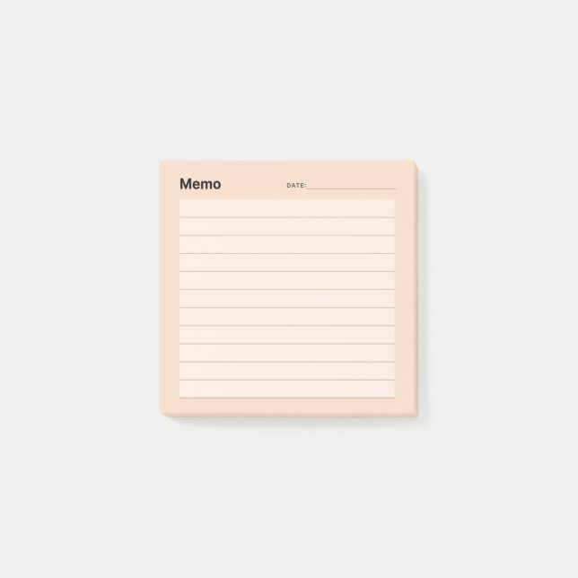 Minimal enkel PM-rad Post-it Block (Framsida)