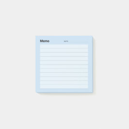 Minimal enkel PM-rad Post-it Block