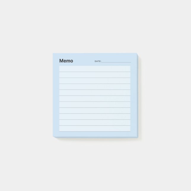 Minimal enkel PM-rad Post-it Block (Framsida)