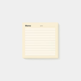 Minimal enkel PM-rad Post-it Block